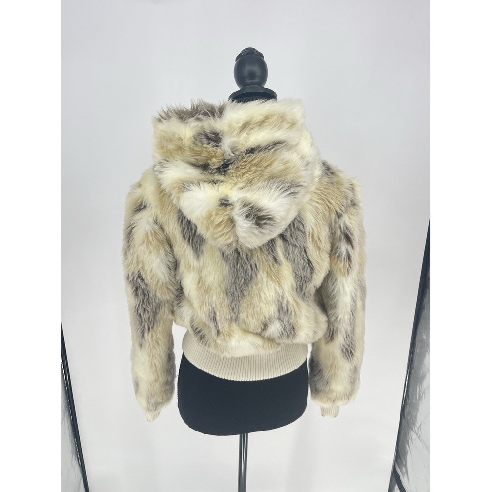 Vtg Autumn Trails Rabbit Faux-fur Coat Size S - Picture 7 of 8